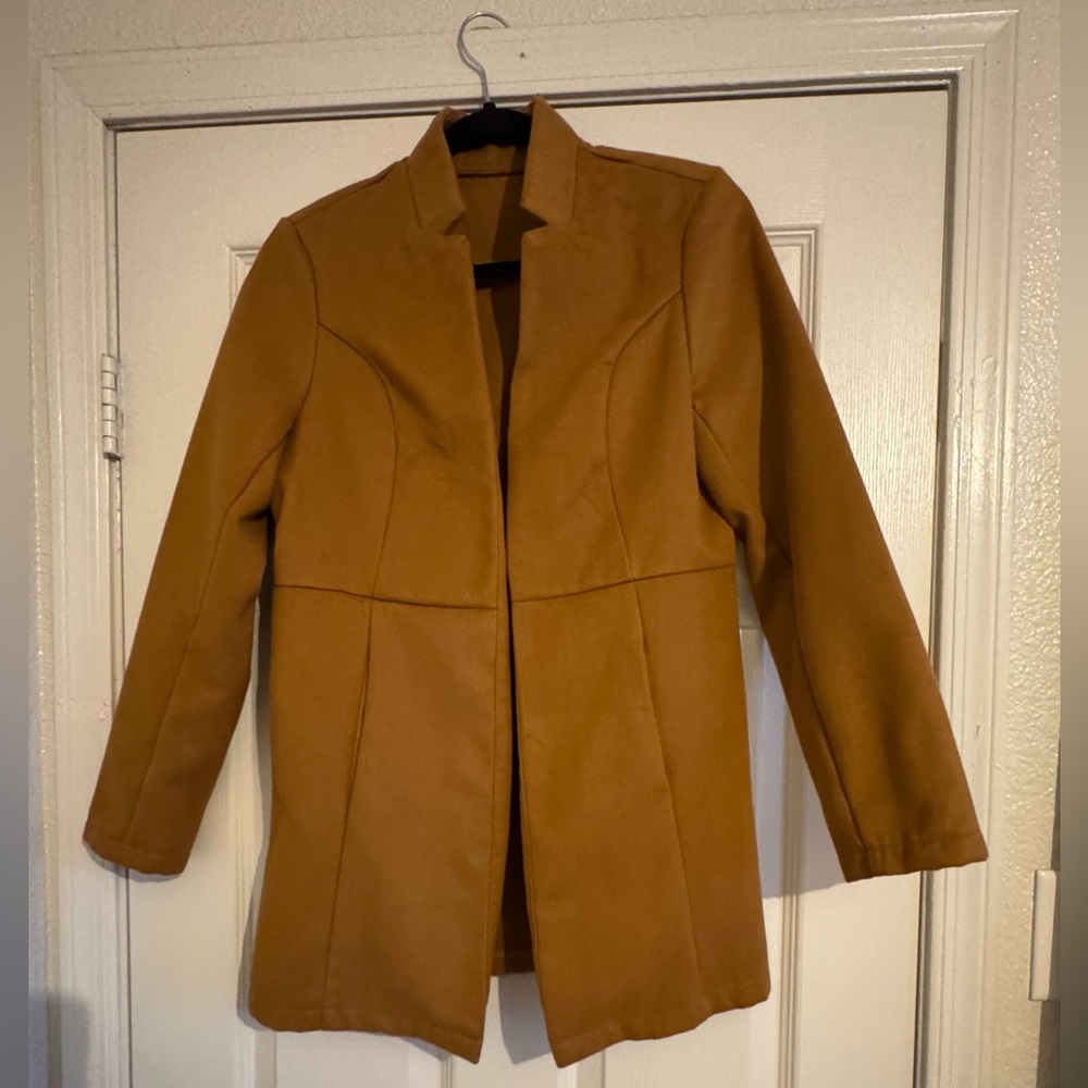 Brown suede blazer